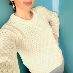 Cozy Cream/White Sweater